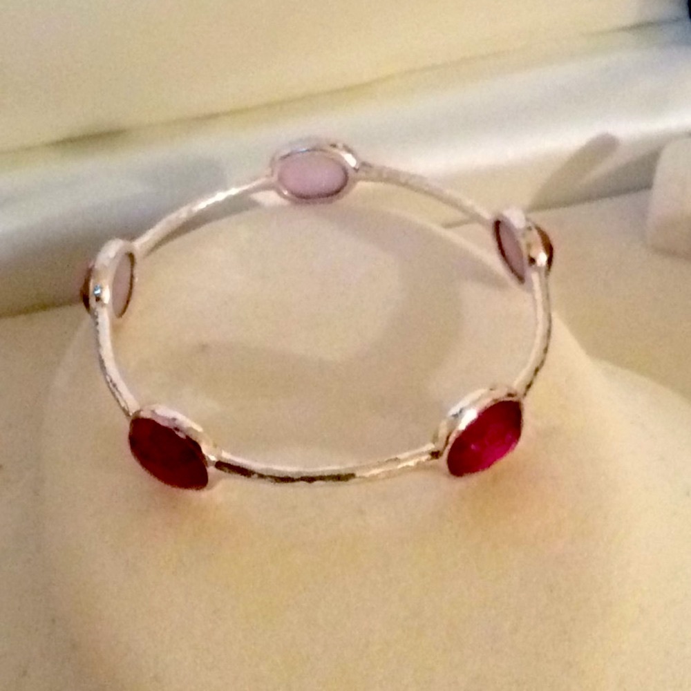Ippolita Rock Candy Silver Red Pearl Inside Bracelet Not Used - Picture 6 of 16
